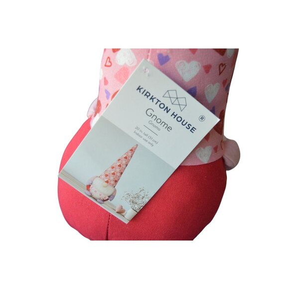 Kirkton House Valentines Day Gnome Decoration With Pink Heart Love Design 20" - Picture 5 of 5